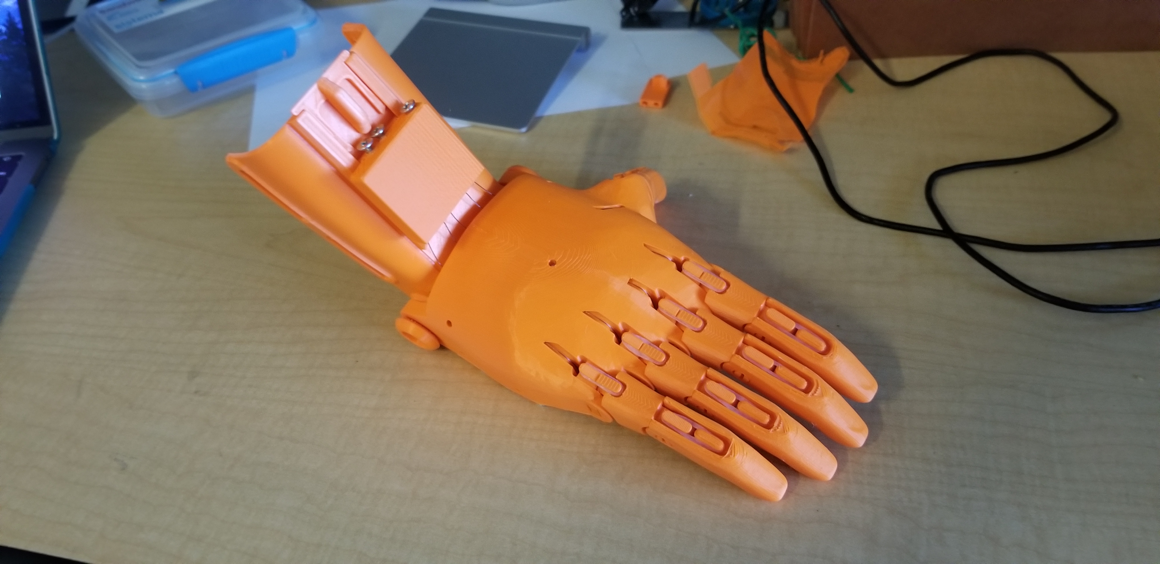 Prosthetic Hand Pieces on Buildplate